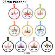 10pcs/lot  Unicorn  glass picture printing products of various sizes  Fridge magnet cabochon
