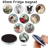 10pcs/lot  girl  glass picture printing products of various sizes  Fridge magnet cabochon