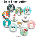 10pcs/lot  Alpaca  glass picture printing products of various sizes  Fridge magnet cabochon