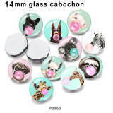 10pcs/lot  Dog Deer zebra  glass picture printing products of various sizes  Fridge magnet cabochon