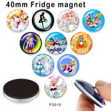 10pcs/lot  princess  glass picture printing products of various sizes  Fridge magnet cabochon