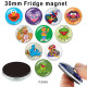 10pcs/lot  Super Smart  Cartoon  glass picture printing products of various sizes  Fridge magnet cabochon