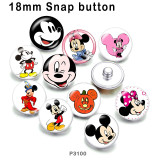 10pcs/lot  Cartoon Mickey glass picture printing products of various sizes  Fridge magnet cabochon