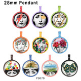 10pcs/lot  girl  glass picture printing products of various sizes  Fridge magnet cabochon