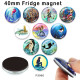 10pcs/lot  mermaid  glass picture printing products of various sizes  Fridge magnet cabochon