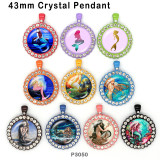 10pcs/lot  mermaid  glass picture printing products of various sizes  Fridge magnet cabochon