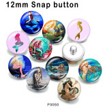 10pcs/lot  mermaid  glass picture printing products of various sizes  Fridge magnet cabochon