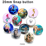 10pcs/lot  mermaid  glass picture printing products of various sizes  Fridge magnet cabochon