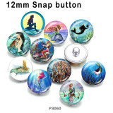 10pcs/lot  mermaid  glass picture printing products of various sizes  Fridge magnet cabochon