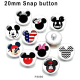 10pcs/lot  Cartoon Mickey glass picture printing products of various sizes  Fridge magnet cabochon