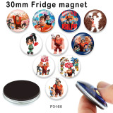 10pcs/lot  Wreckit Ralph  glass picture printing products of various sizes  Fridge magnet cabochon