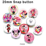 10pcs/lot  Cartoon  Mickey  glass picture printing products of various sizes  Fridge magnet cabochon