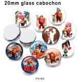 10pcs/lot  Wreckit Ralph  glass picture printing products of various sizes  Fridge magnet cabochon