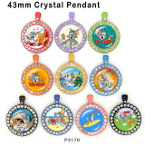 10pcs/lot Tom and Jerry glass picture printing products of various sizes  Fridge magnet cabochon
