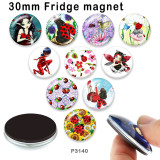 10pcs/lot  Cartoon  princess  glass picture printing products of various sizes  Fridge magnet cabochon