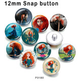 10pcs/lot  princess  glass picture printing products of various sizes  Fridge magnet cabochon