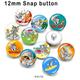 10pcs/lot Tom and Jerry glass picture printing products of various sizes  Fridge magnet cabochon