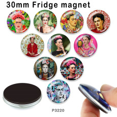 10pcs/lot   pattern  glass picture printing products of various sizes  Fridge magnet cabochon