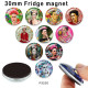 10pcs/lot   pattern  glass picture printing products of various sizes  Fridge magnet cabochon