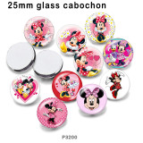 10pcs/lot  Cartoon  Mickey  glass picture printing products of various sizes  Fridge magnet cabochon