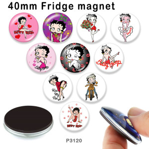 10pcs/lot  Cartoon  princess  glass picture printing products of various sizes  Fridge magnet cabochon