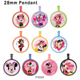 10pcs/lot  Cartoon  Mickey  glass picture printing products of various sizes  Fridge magnet cabochon
