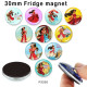10pcs/lot  princess  glass picture printing products of various sizes  Fridge magnet cabochon