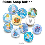 10pcs/lot  princess  glass picture printing products of various sizes  Fridge magnet cabochon