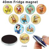 10pcs/lot  princess  glass picture printing products of various sizes  Fridge magnet cabochon
