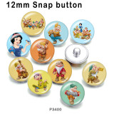 10pcs/lot  princess  glass picture printing products of various sizes  Fridge magnet cabochon