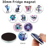10pcs/lot  Cartoon  glass picture printing products of various sizes  Fridge magnet cabochon