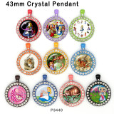 10pcs/lot  Cartoon  princess glass picture printing products of various sizes  Fridge magnet cabochon
