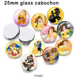 10pcs/lot  princess  glass picture printing products of various sizes  Fridge magnet cabochon