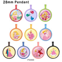 10pcs/lot  princess  glass picture printing products of various sizes  Fridge magnet cabochon