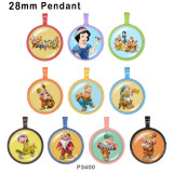 10pcs/lot  princess  glass picture printing products of various sizes  Fridge magnet cabochon