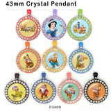 10pcs/lot  princess  glass picture printing products of various sizes  Fridge magnet cabochon