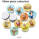 10pcs/lot  princess  glass picture printing products of various sizes  Fridge magnet cabochon
