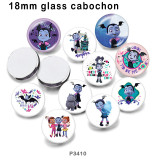 10pcs/lot  Cartoon  glass picture printing products of various sizes  Fridge magnet cabochon