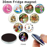 10pcs/lot  Cartoon  princess glass picture printing products of various sizes  Fridge magnet cabochon