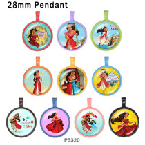 10pcs/lot  princess  glass picture printing products of various sizes  Fridge magnet cabochon