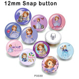 10pcs/lot  princess  glass picture printing products of various sizes  Fridge magnet cabochon
