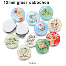 10pcs/lot  princess Elves  glass picture printing products of various sizes  Fridge magnet cabochon