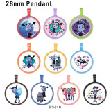 10pcs/lot  Cartoon  glass picture printing products of various sizes  Fridge magnet cabochon