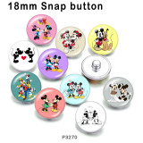 10pcs/lot  Cartoon  Mickey glass picture printing products of various sizes  Fridge magnet cabochon