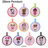 10pcs/lot  doll  glass picture printing products of various sizes  Fridge magnet cabochon
