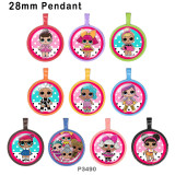 10pcs/lot  doll  glass picture printing products of various sizes  Fridge magnet cabochon