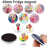 10pcs/lot  girl  glass picture printing products of various sizes  Fridge magnet cabochon