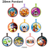 10pcs/lot  Cartoon  glass picture printing products of various sizes  Fridge magnet cabochon