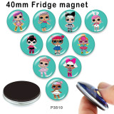 10pcs/lot  doll  glass picture printing products of various sizes  Fridge magnet cabochon