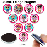 10pcs/lot  doll  glass picture printing products of various sizes  Fridge magnet cabochon